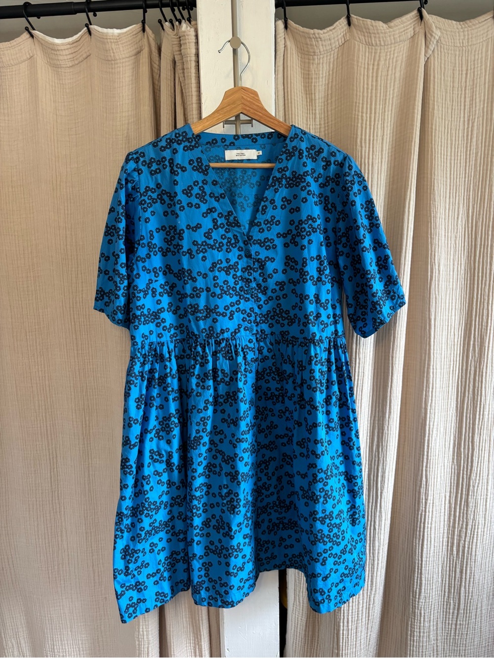 New The Tiny Big Sister Poplin Cotton Mini Dress- EU 38